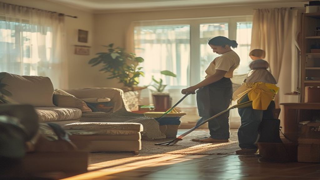 AI Image: Jasa cleaning service harian terdekat illustration Menghemat Waktu dengan Jasa Cleaning Service Harian Terdekat