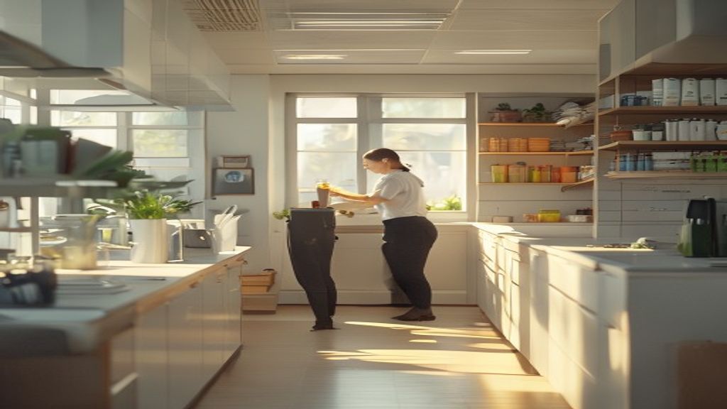 AI Image: Cara menjaga kebersihan pantry kantor illustration Cara Menjaga Kebersihan Pantry Kantor agar Bebas Bakteri